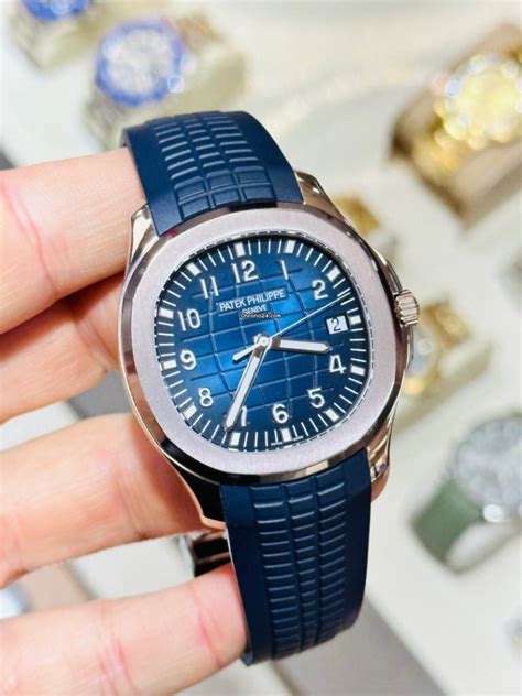 patek philippe aquanaut navy blue|used Patek Philippe aquanaut for sale.